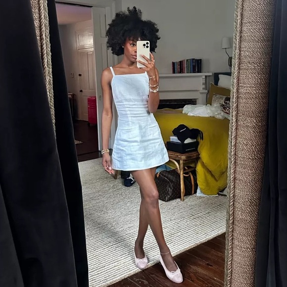 Reformation Dresses & Skirts - REFORMATION Phillipa White Linen Dress 6